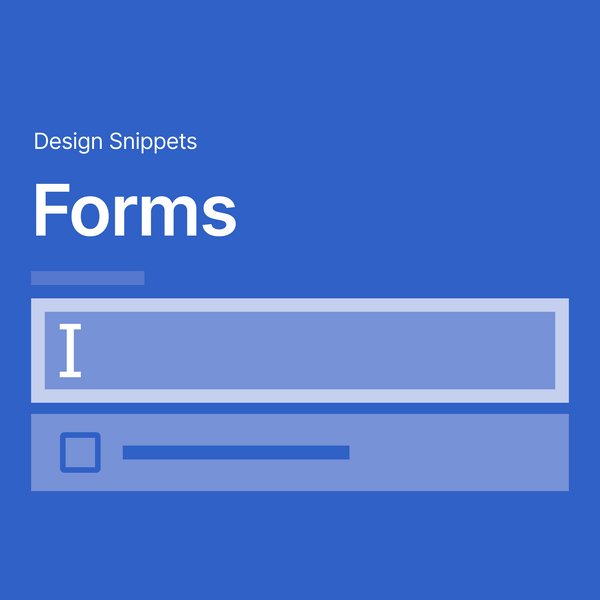 Design Snippets: Forms